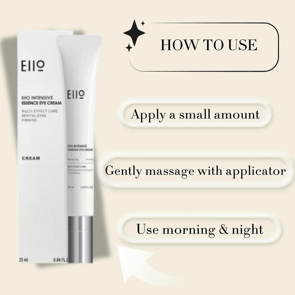 EIIO Korea Anti-Aging Eye Cream | Rapid De-puffing & Brightening Eye Essence | Firming Collagen Booster for All Skin Types