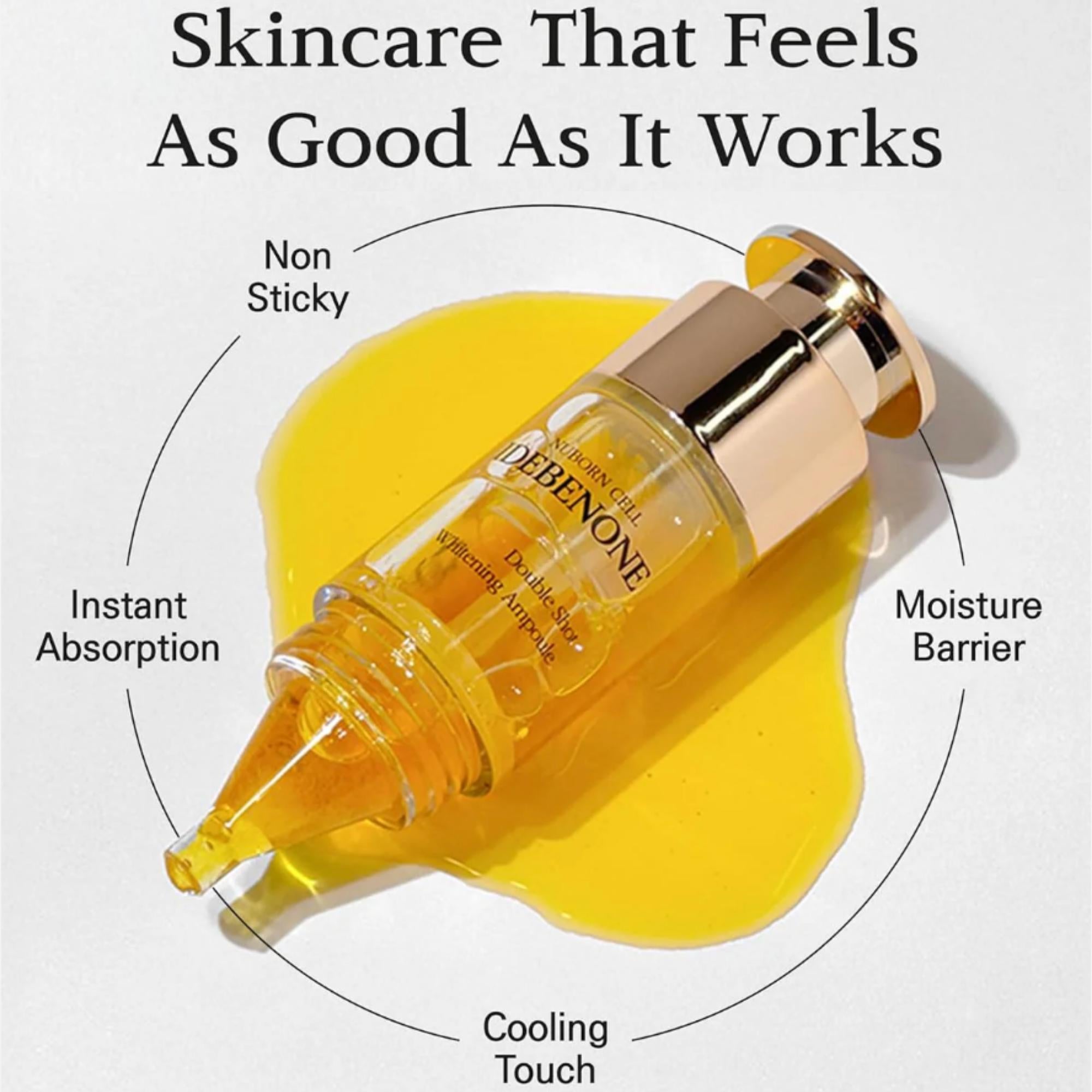 [Blanc Dubu] Nuborn Cell Idebenone Double Shot Ampoule 22% | Dual-Agent Fresh Mix Serum for Radiance, Firmness & Even Skin Tone | Niacinamide + Glutathione + Collagen
